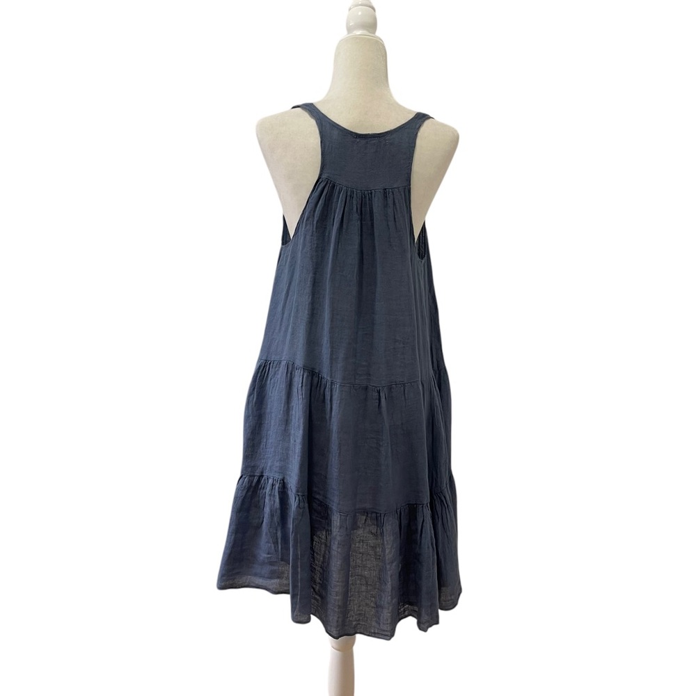 Tempo Paris 100% Linen Italy Tiered Dress Size Small - Picture 5 of 8